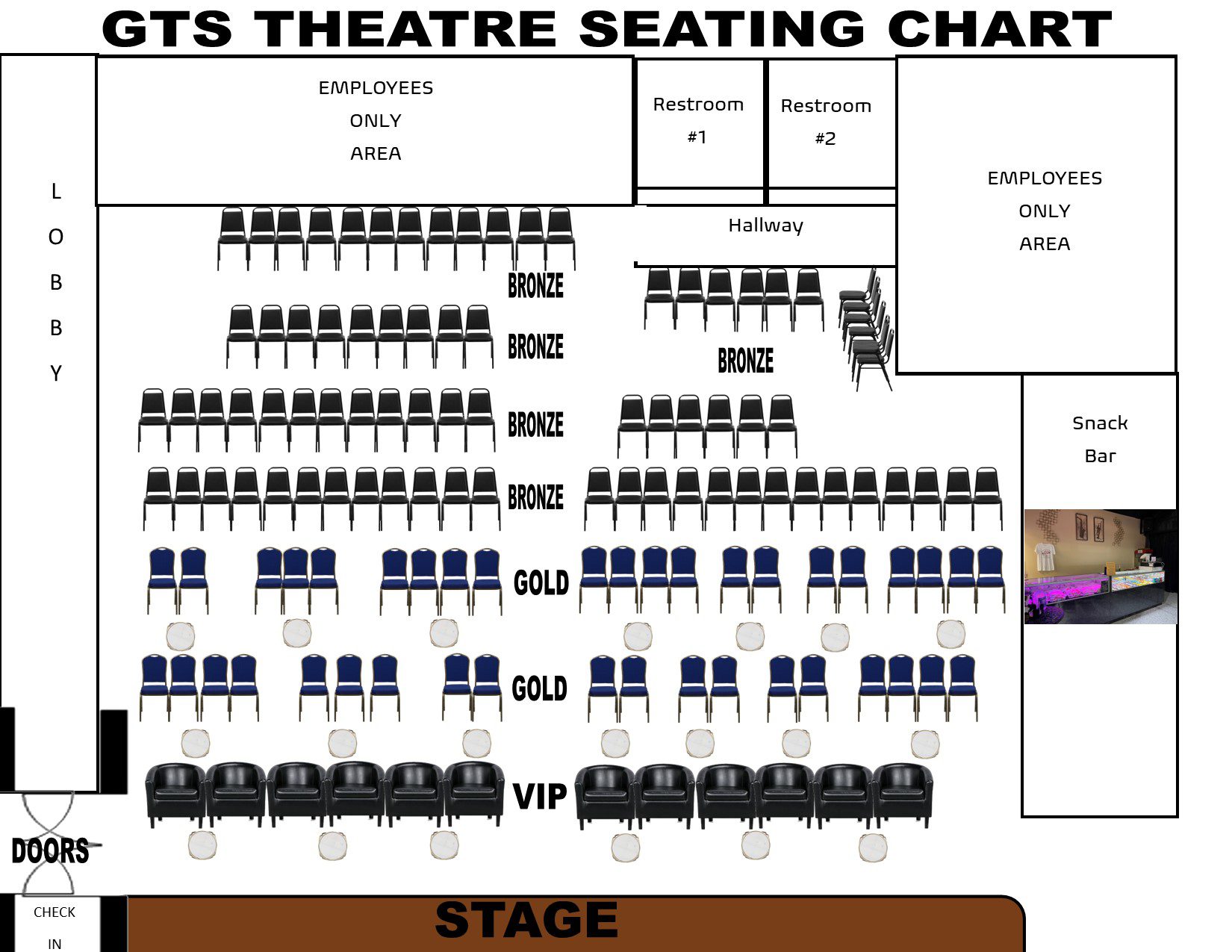 GTS Theatre Seating Chart 2022