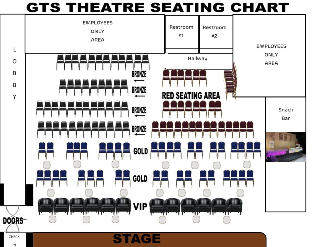 GTS Theatre Seating Chart 2022